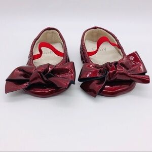 NORDSTROM BABY GIRL RED SHINY SHOES SZ 2M